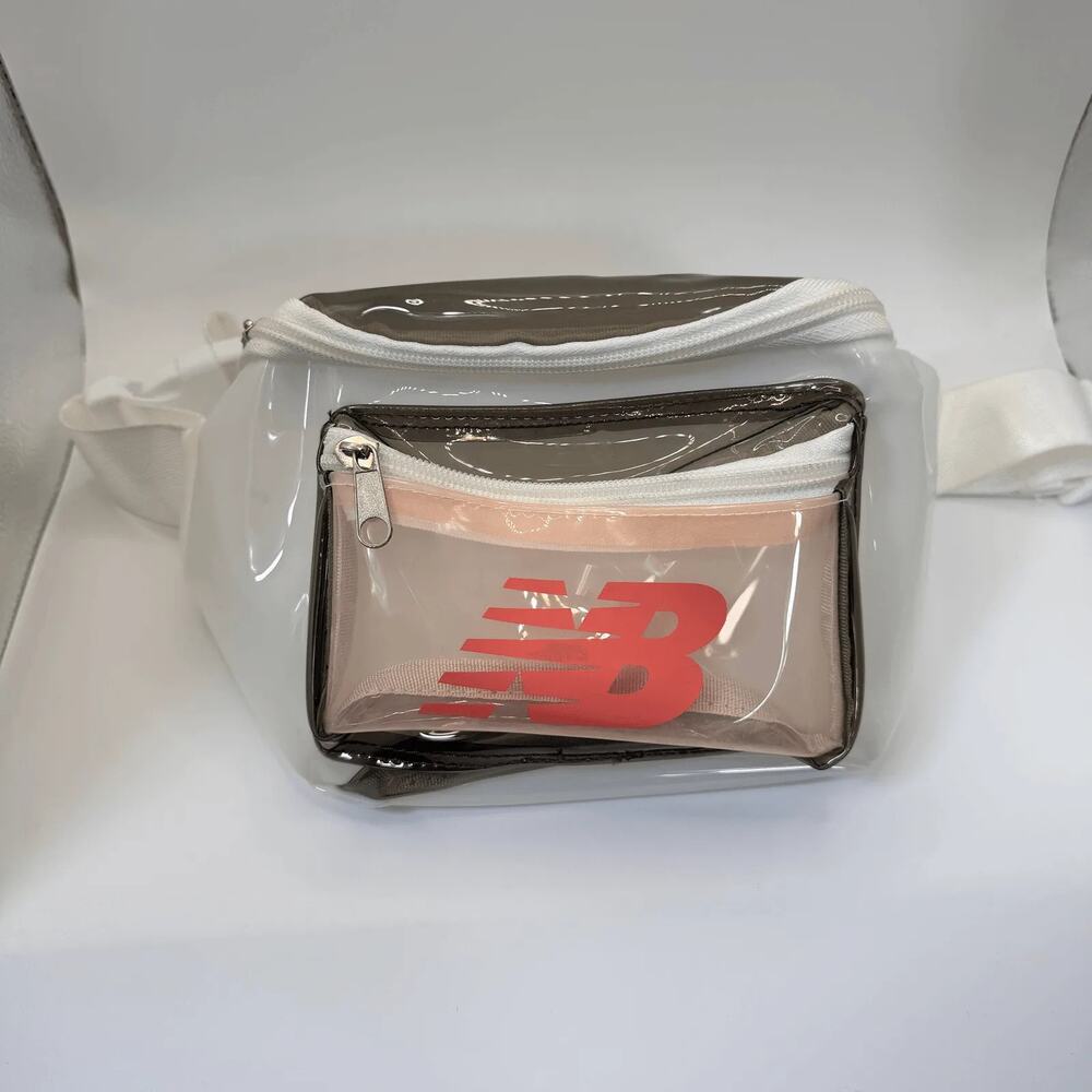 New‎ Balance Clear Fanny Pack Waist Bag Organizer Zipper Pouch Fashion Accessory